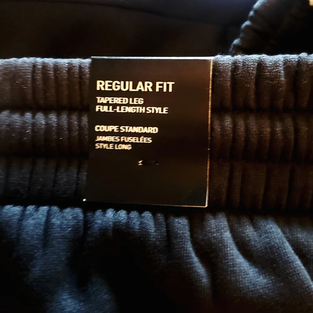 Adidas Fleece Joggers Black White Stripes NWT - Picture 5 of 7